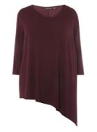 Dorothy Perkins Dp Curve Purple Asymmetrical Hem T-shirt