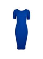 Dorothy Perkins Cobalt Blue Ruched Sleeve Bodycon Dress