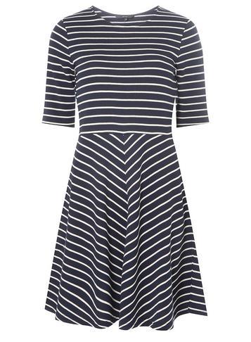 Dorothy Perkins *vera Moda Navy Striped Skater Dress