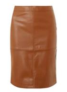 Dorothy Perkins *vila Brown Faux Leather Skirt