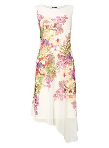 *roman Originals Ivory Floral Print Skater Dress