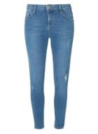 Dorothy Perkins Blue 'darcy' Abrasion Premium Ankle Grazer Jeans