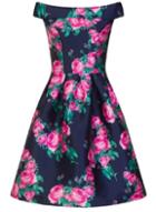 *chi Chi London Navy Floral Bardot Midi Dress