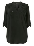 Dorothy Perkins *dp Curve Black Zip Jersey Shirt