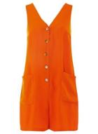 Dorothy Perkins Terracotta Button Through Playsuit