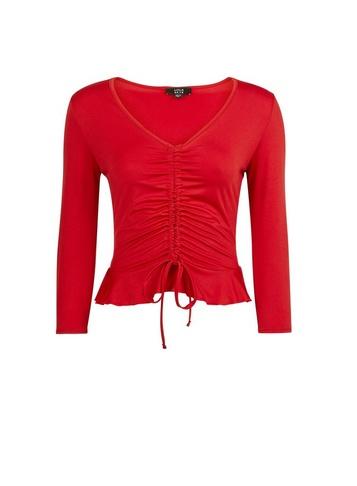 *lola Skye Red Channel Top