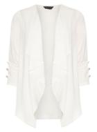 Dorothy Perkins Ivory Waterfall Button Jacket