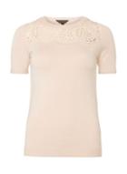 Dorothy Perkins Pink Lace Yoke Knitted Top