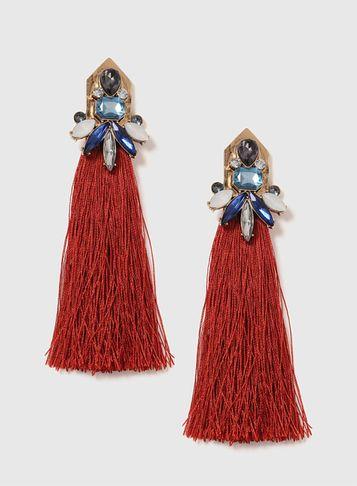 Dorothy Perkins Multi Stone Tassel Earrings