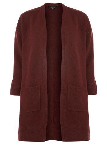 Dorothy Perkins Aubergine Rib Cardigan