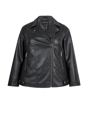Dorothy Perkins *dp Curve Black Pu Biker Jacket