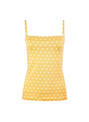 Dorothy Perkins Yellow Spot Print Square Neck Camisole Top