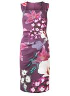 Dorothy Perkins *scarlett B Purple 'lara' Floral Print Bodycon Dress