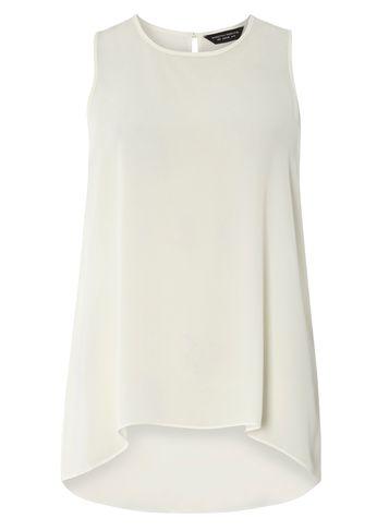 Dorothy Perkins Ivory Dip Hem Shell Top