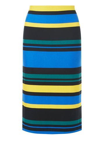 Dorothy Perkins Multi Coloured Striped Pencil Skirt