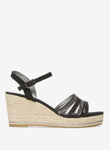Dorothy Perkins Black 'riley' Wedge Sandals