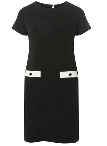Dorothy Perkins Black And Ivory Shift Dress
