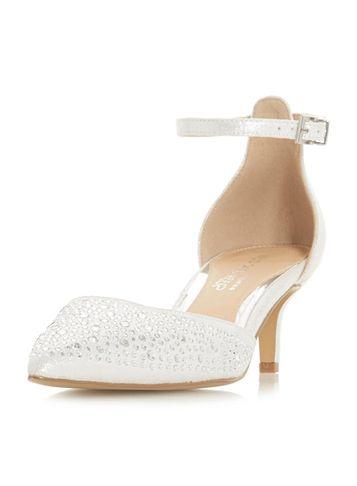 Dorothy Perkins *head Over Heels By Dune Silver 'caitlin' Heeled Shoes