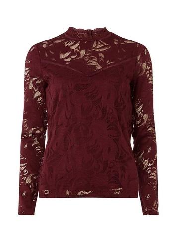 Dorothy Perkins *vila Wine Lace Top
