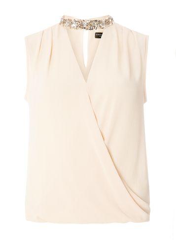 Dorothy Perkins Blush Embellished Choker Top