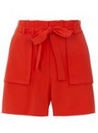Dorothy Perkins Red Paper Bag Shorts