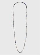 Dorothy Perkins Blue And Gold Facet Bead Necklace