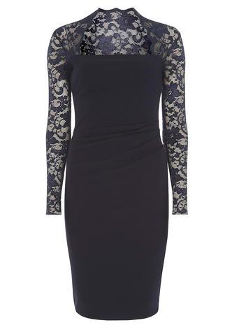 Dorothy Perkins *amy Childs 'naomi' Navy Lace Midi Dress
