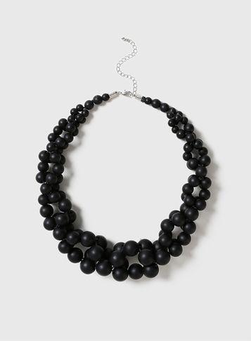 Dorothy Perkins Black Ball Collar Necklace