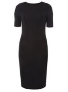 Dorothy Perkins *tall Black Animal Textured Tube Dress