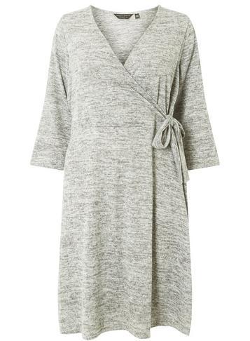 Dorothy Perkins *dp Curve Grey Brushed Skater Dress