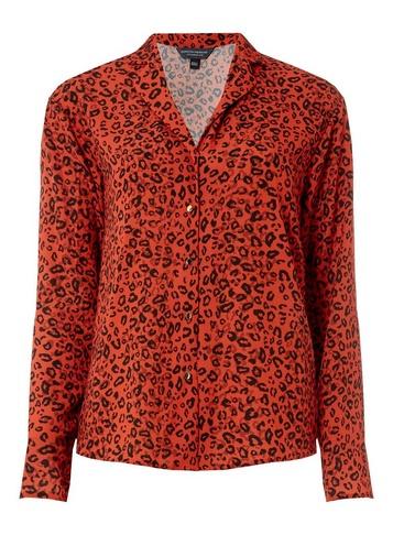 Dorothy Perkins *tall Red Animal Print Pyjama Shirt
