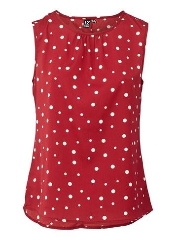 *izabel London Wine Red Polka Dot Vest