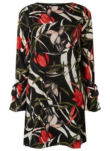 *vero Moda Black Tie Sleeve Shift Dress