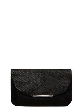 Dorothy Perkins Black Pleat Curve Clutch Bag