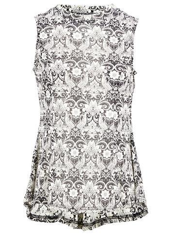Dorothy Perkins *izabel London Black Damask Print Top