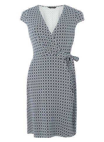 Dorothy Perkins Navy Geo Wrap Dress
