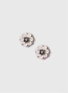 Dorothy Perkins Lilac Floral Enamel Earrings