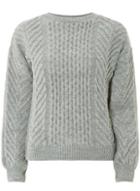 Dorothy Perkins Grey Chunky Cable-knitted Jumper