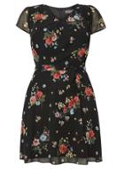 Dorothy Perkins *billie & Blossom Curve Black Floral Dress