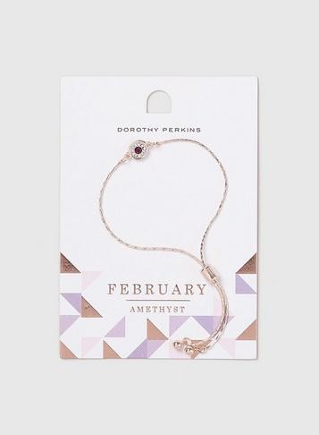 Dorothy Perkins Rose Gold February Birthstone Wristwear