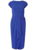 Dorothy Perkins *luxe Blue Frill Manipulated Dress
