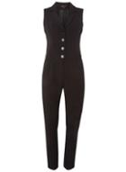 Dorothy Perkins *mela Black Tuxedo Jumpsuit