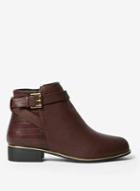 Dorothy Perkins Burgundy 'mayan' Ankle Boots
