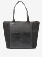 Dorothy Perkins Black Pocket Zip Side Shopper Bag