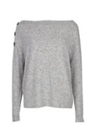 Dorothy Perkins Grey Button Shoulder Jumper