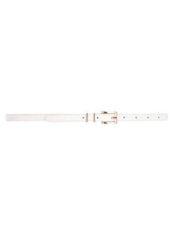 Dorothy Perkins White Screw Detail Skinny Belt