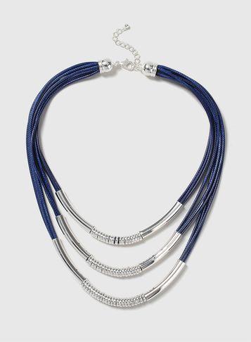 Dorothy Perkins Blue Multi Row Necklace