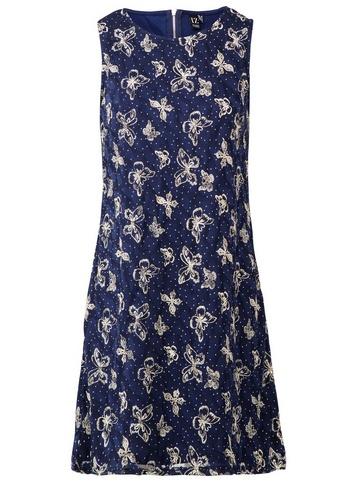 *izabel London Navy Butterfly Print Shift Dress