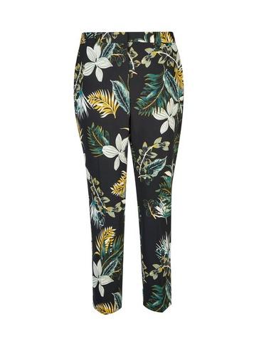 Dorothy Perkins Petite Multi Colour Floral Print Ankle Grazer Trousers
