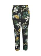 Dorothy Perkins Petite Multi Colour Floral Print Ankle Grazer Trousers